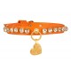 Diamonds Chain Collar Orange/Gold
