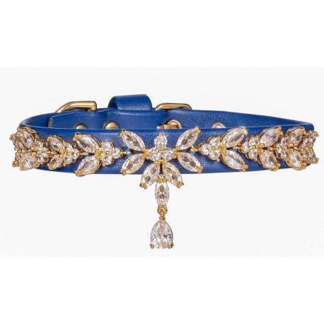 Sissi Zircon Collar Cobalt/Silver