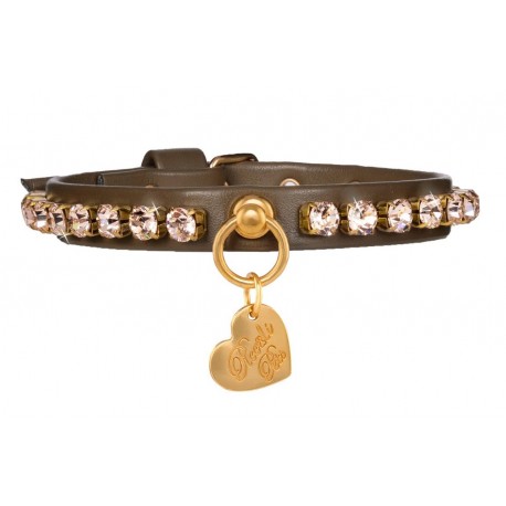 Diamonds Chain Collar Military/Gold