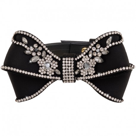 Black Diamond Papillon Bow Collar Black/Gold