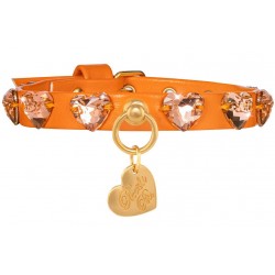 Diamonds Hearts Collar Orange/Gold