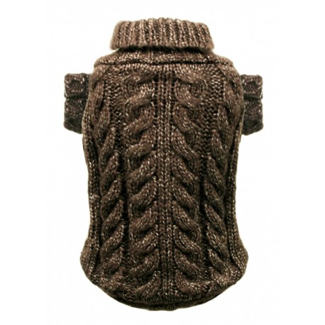 Angora Cable Knit Brown
