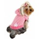 Candy Striped Hoodie Pink