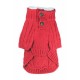 Sherling Cable Knit Red