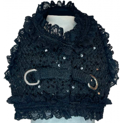 Pettorina Aquilina Lace Nero