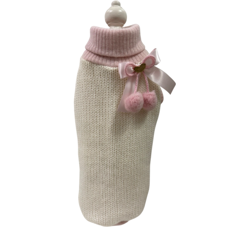 Pom Pom Pull White/Pink