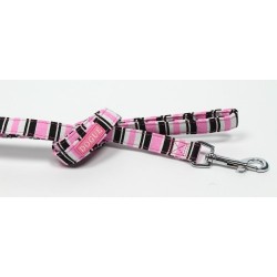 Dogue Guinzaglio Striped Lead Pink/Black