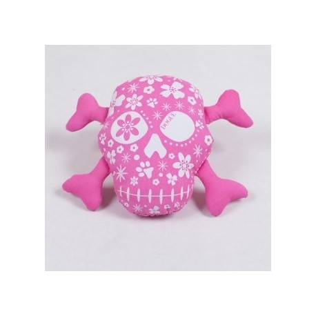 Dogue gioco toy Skull Pink/White