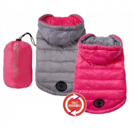 Reversible Puffer Coat with Travel Pouch
