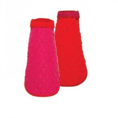 DIAMOND QUILTED COAT Pink/Orange