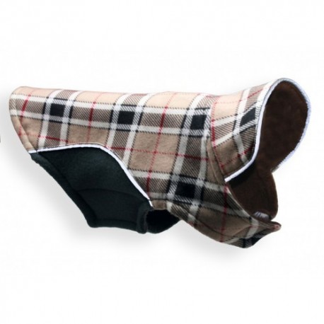 Fleece Wrap Coat Brown