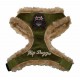 OLIVE FUR SKULL HARNESS 