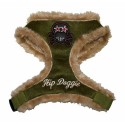 OLIVE FUR SKULL HARNESS