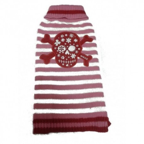 Dogue Maglioncino Skull Sweater Pink/White