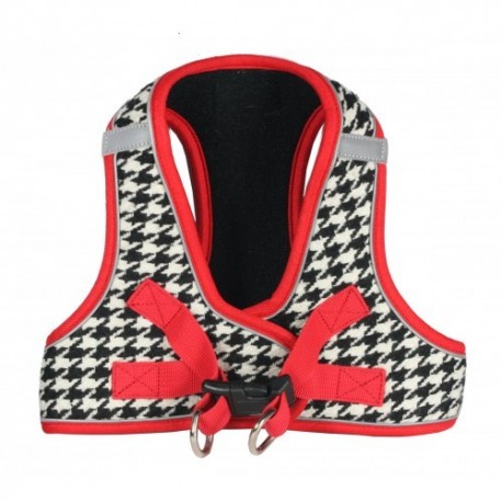 Houndstooth Black EZ Reflective Harness Vest