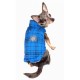Plaid Sherling Puffer Vest Blue