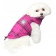Plaid Sherling Puffer Vest Pink