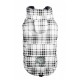 Plaid Sherling Puffer Vest White